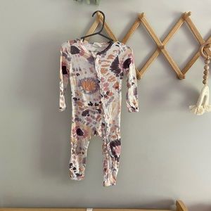 SpearmintLOVE Ruffle Zipper Romper Tie Dye Purple Haze